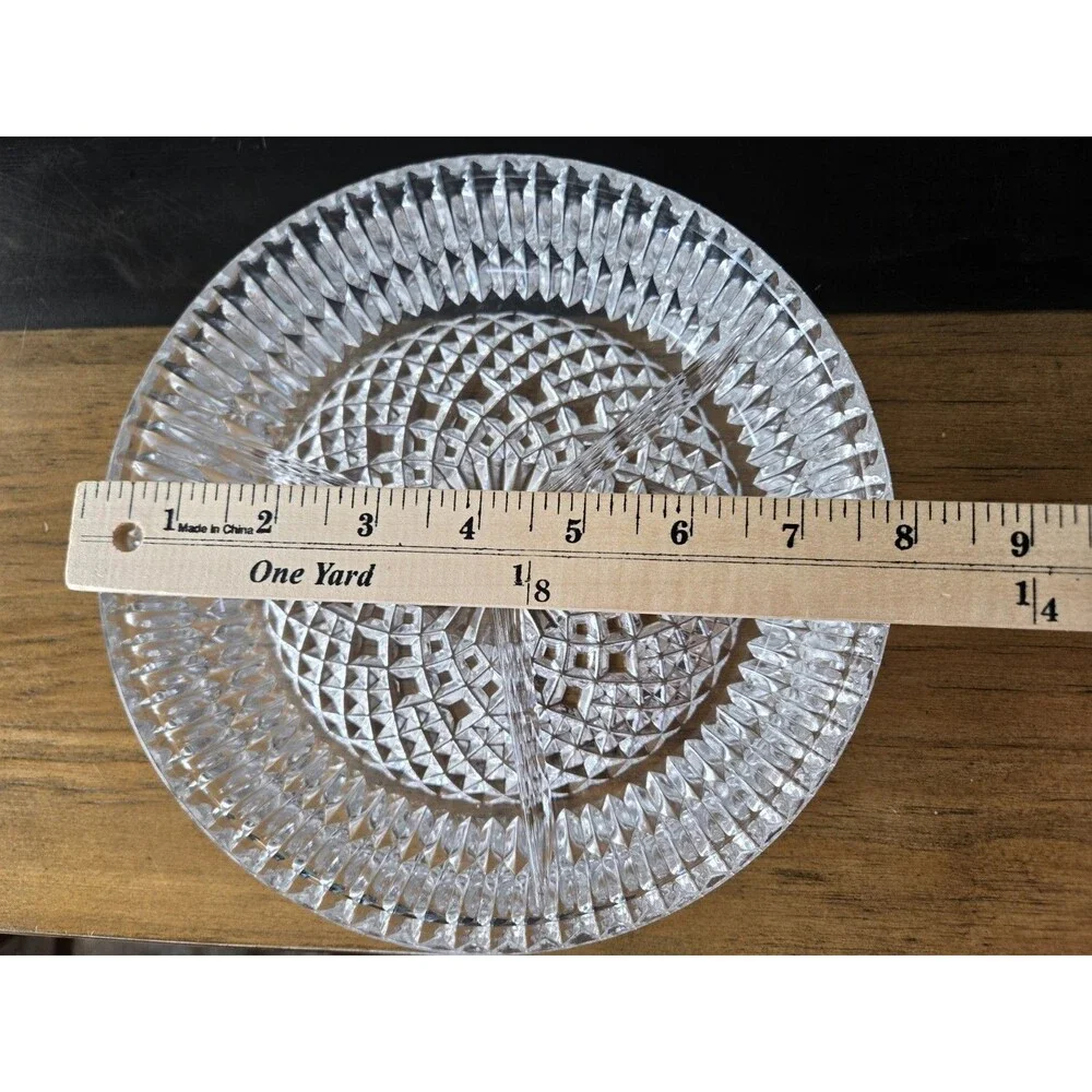 Vintage Anchor Hocking Miss America Clear Depression Glass 3-Part Relish Dish